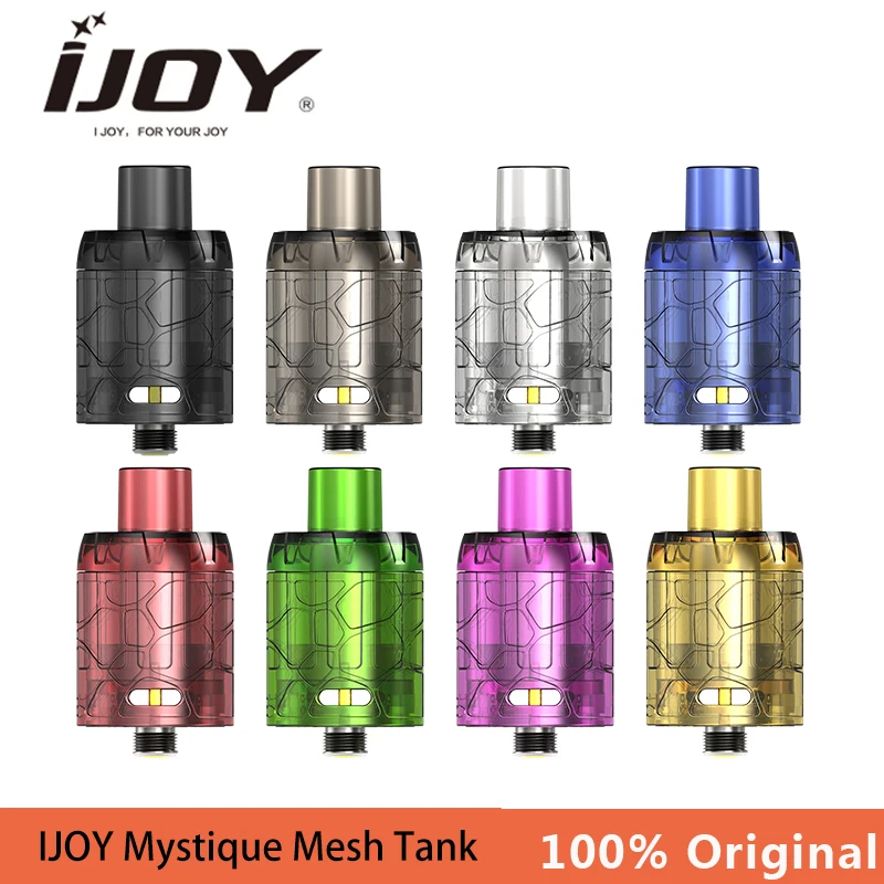 

3pcs/pack IJOY Mystique Mesh Tank 3.0ml capacity 24mm Diameter 0.15ohm Mesh Coil 510 Thread Vape Vaporizer vs preco tank