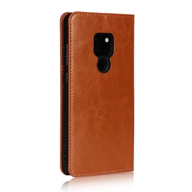 Чехол из натуральной кожи для Huawei Mate 20 Pro Роскошный деловой бумажник кожаный