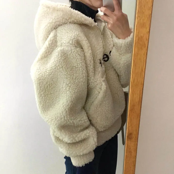 Korean 2018 new cute plush monogrammed casual hat cover lamb -Hoodies, Sweatshirts Korean 2018 new cute plush monogrammed casual hat cover lamb -Hoodies, Sweatshirts