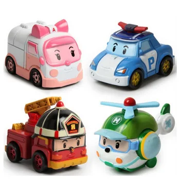 2015 4pcs Classical Anime car Transformation Car Robot Action Figure Model South Korea Toys for