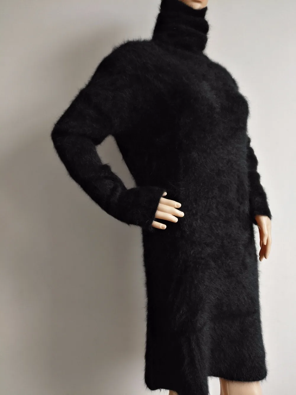 New Women's Mink Cashmere Sweater Knitted Sweater Long Length Women