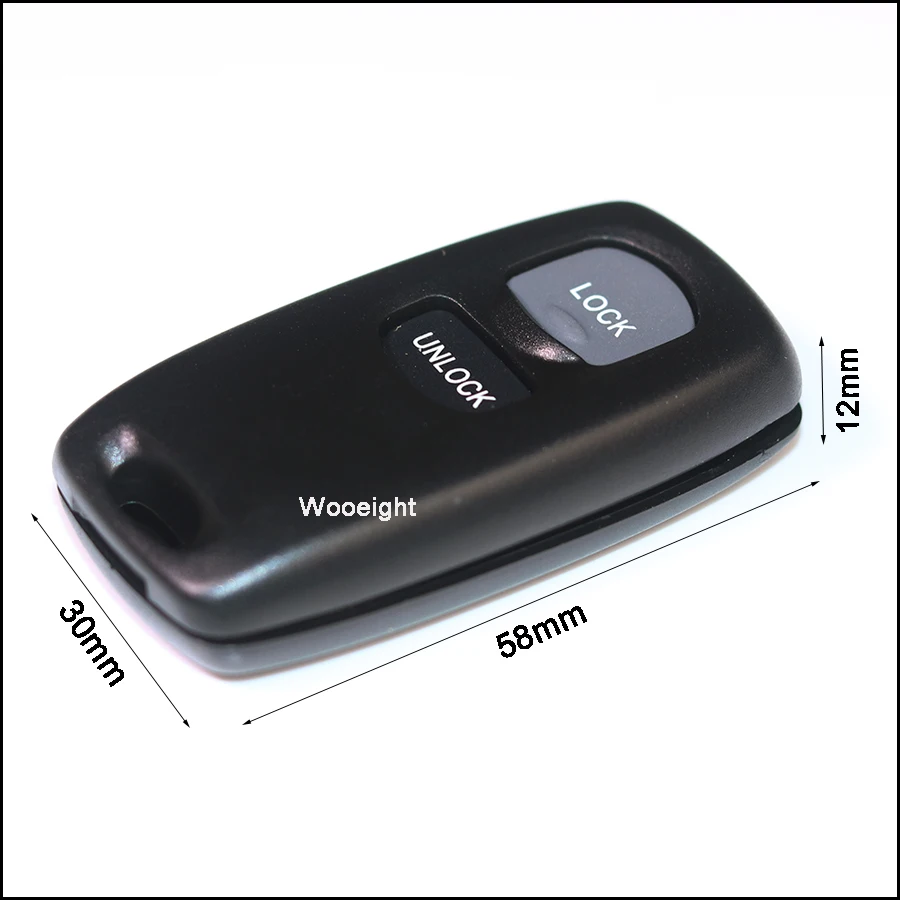 Wooeight New Replacement 2 Buttons Car Remote Control Key Case Shell For Mazda 3 6 2004 2010 Key Shell Keyless Entry No Clips (1)
