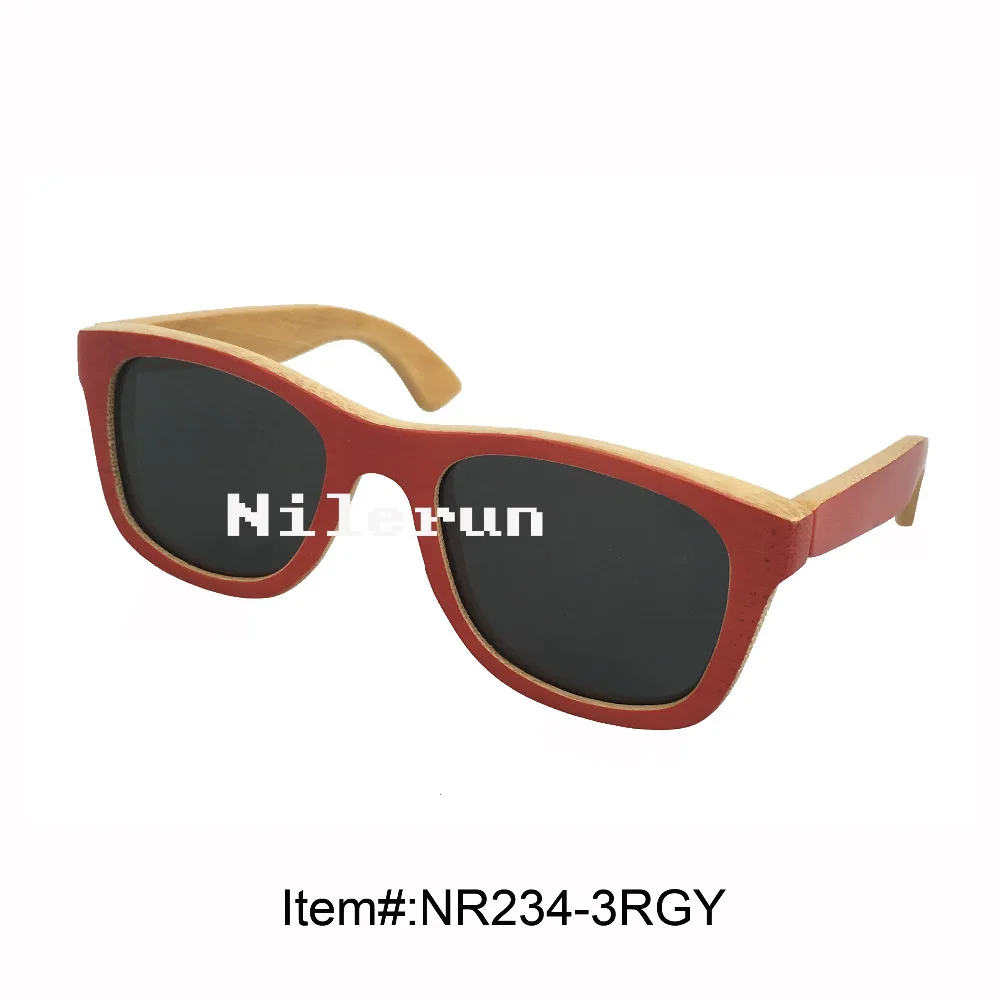 

stylish red bamboo sunglasses