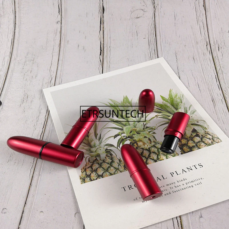 9mm Quality Red Bullet Shape Empty Lipstick Tubes Homemade Lip Balm Tube Packaging F2019in