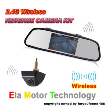 

Wireless 5" Mirror Monitor Color Car Rear View Backup Reverse Camera for Acura