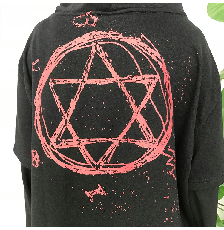 Толстовки с капюшоном Pentgram Pentacle черные темно металлические пуловеры длиной до