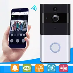 M1 дверной звонок, камера Беспроводной вызова звонок дома видео с разрешением 720 P телефон WI-FI IP дверной звонок Ночное видение