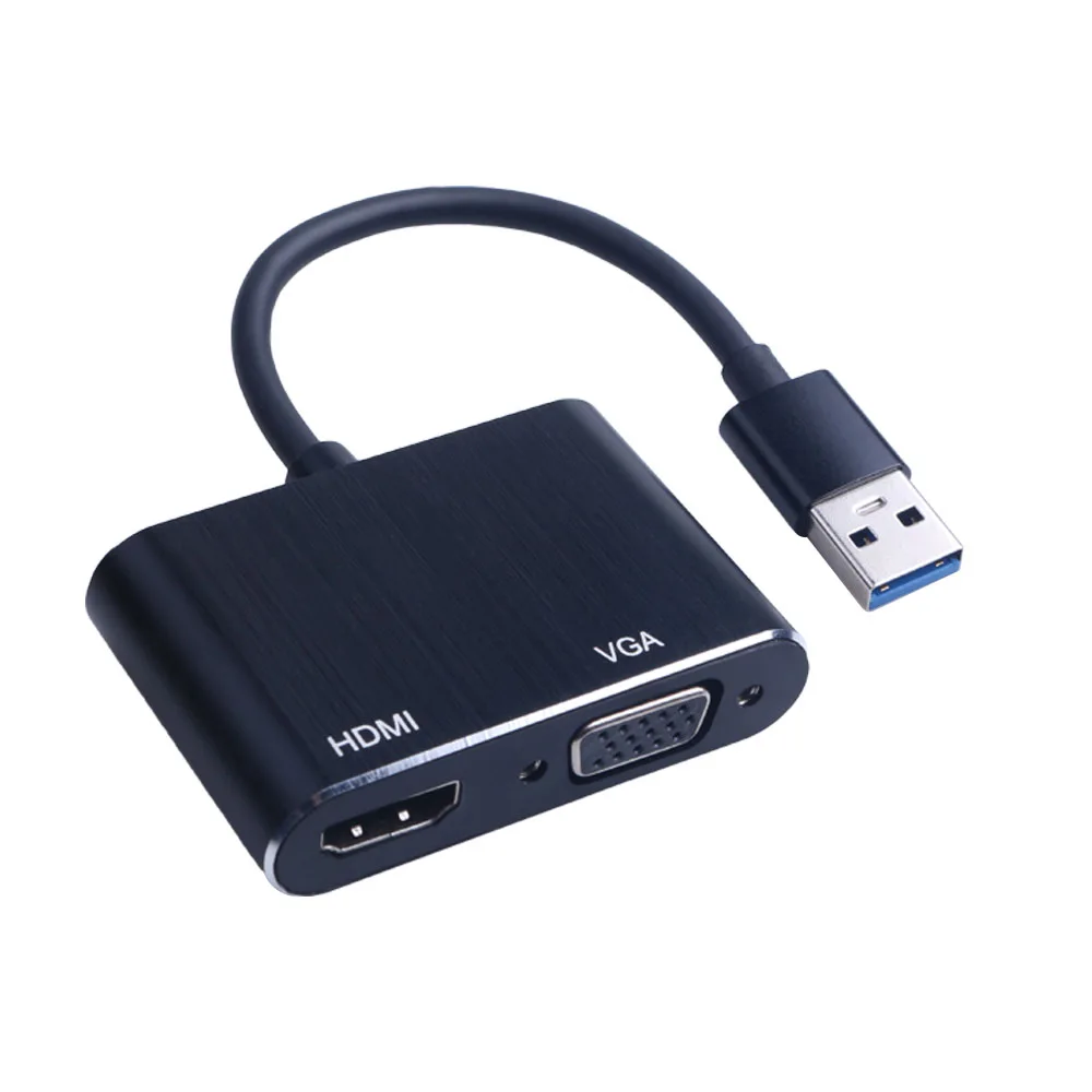 USB 3 0 к VGA/HDMI 1080P HD 2 в 1 концентратор конвертер для ноутбука HDTV проекторы мониторы HDMI