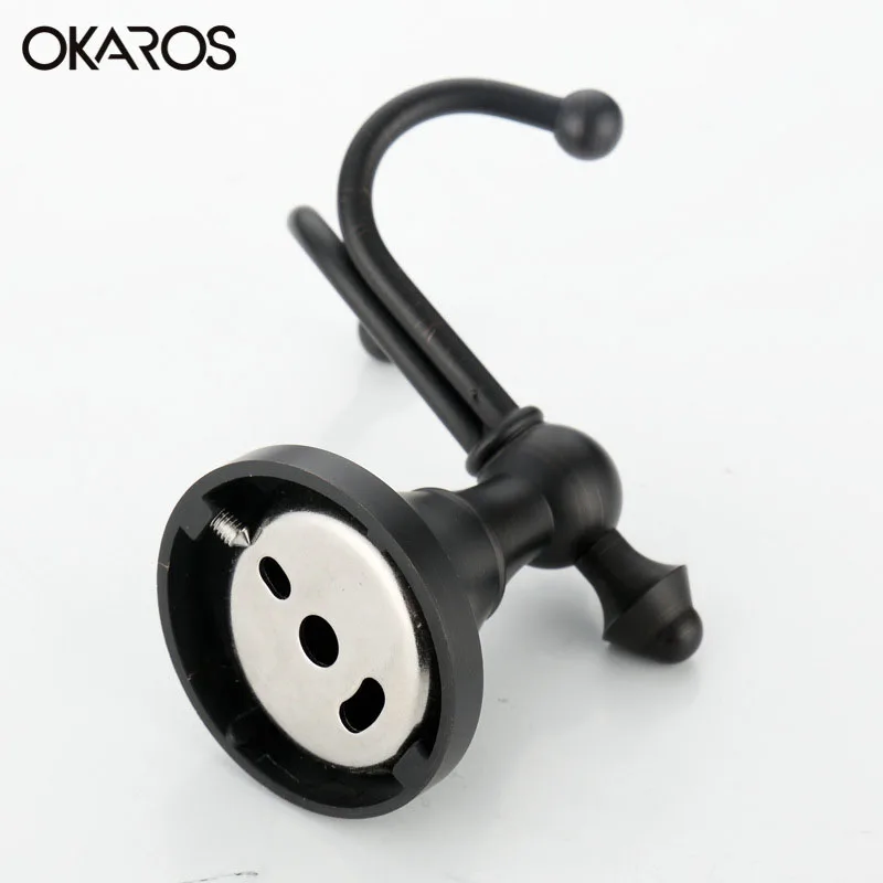 OKAROS халат крючок ткань вешалка для полотенец крючок, крючки для пальто масло втирают Черный/Бронзовый настенная вешалка для ванной продукт аксессуары для ванной комнаты