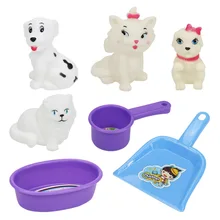 7 шт./пакет игрушка для ванны животные игрушки для плавания мини красочная мягкая плавающая резиновая утка Сжимаемый звук Забавный подарок для малышей