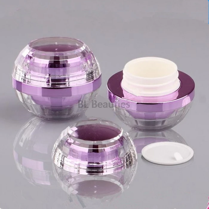 

300pcs/lot High Grade 5g Mini Plastic Jar, Small Spherical Packing Containers For Cream, Empty Acrylic Cap Eye Cream Bottles