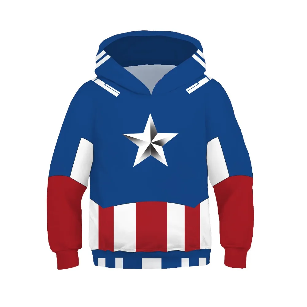 

Kids Captain America Steven Rogers Steve Rogers Movie Anime Costume Hoodie Cosplay Sweatshirt Jacket Coats