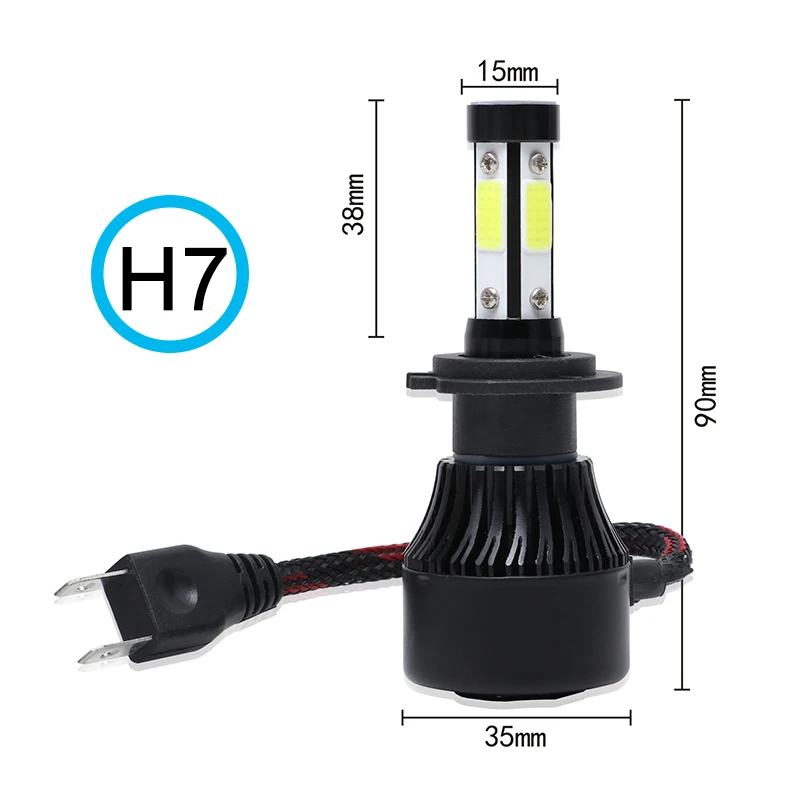 2 шт. Автомобильные светодиодные лампы H4 H7 H11 9004 H13 72 Вт 9007 лм|Передние LED-фары для