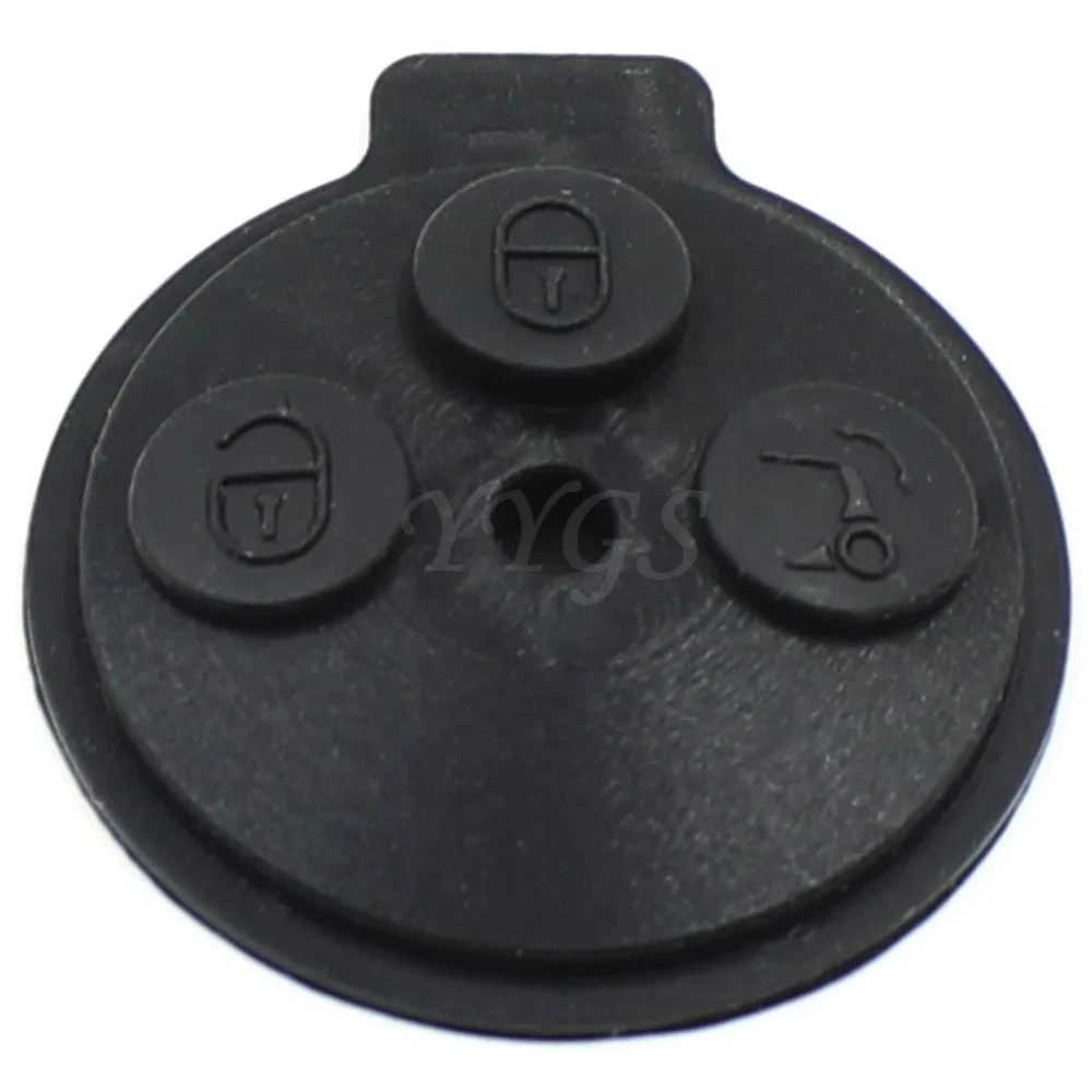 50 шт. 3 кнопки умный ключ резиновая кнопка для Benz Pad/Автомобильный Брелок оболочка заготовка для ключа зажигания Fob крышка силикагель