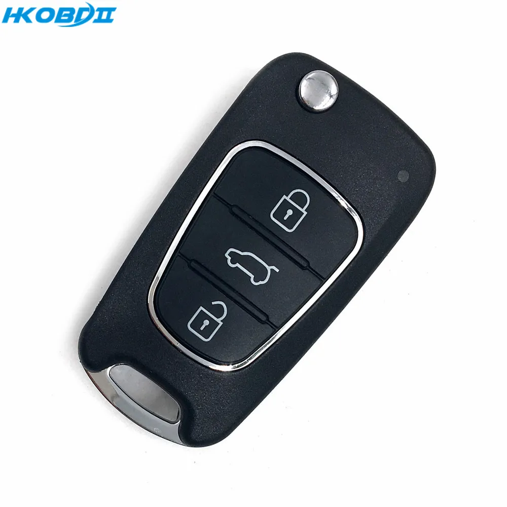 

HKOBDII 1 Piece 3 Buttons Universal VVDI2 Car Key Remote for Xhorse VVDI Key Tool English Version for Hyundai Style
