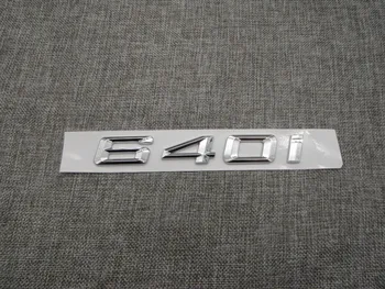 

Chrome Shiny Silver ABS Number Letters Word Car Trunk Badge Emblem Letter Decal Sticker for BMW 6 Series 640i
