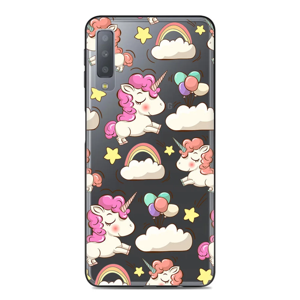 KSAM1037C_1_Painted Soft Case for Samsung Galaxy A7 2018 SM-A750F 6.0 inch Silicone Phone Cases
