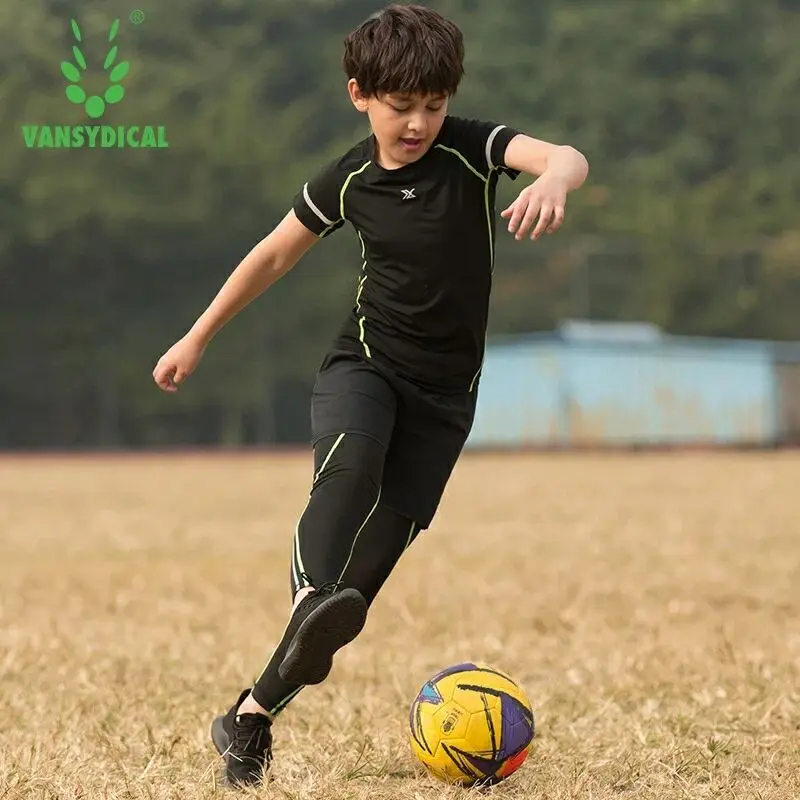 

Vansydical 2018 Boy's Quick Dry Compression Tights Sports Sets Fitness Running Training Outdoor Basketball Football Sportswear