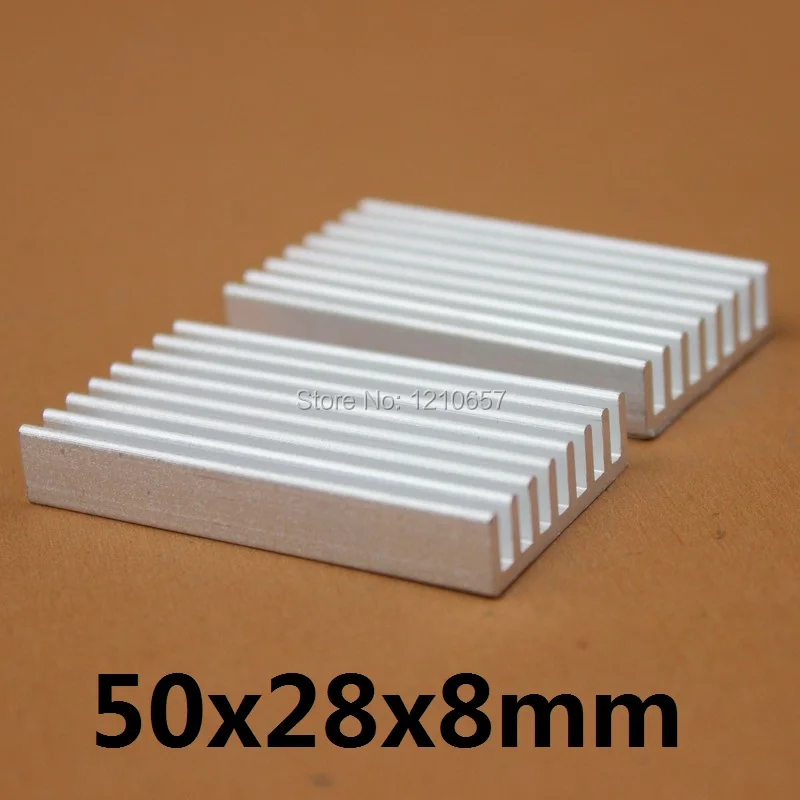 

2 pieces lot 50x28x8mm Aluminum Heat Sink For Computer Electronic