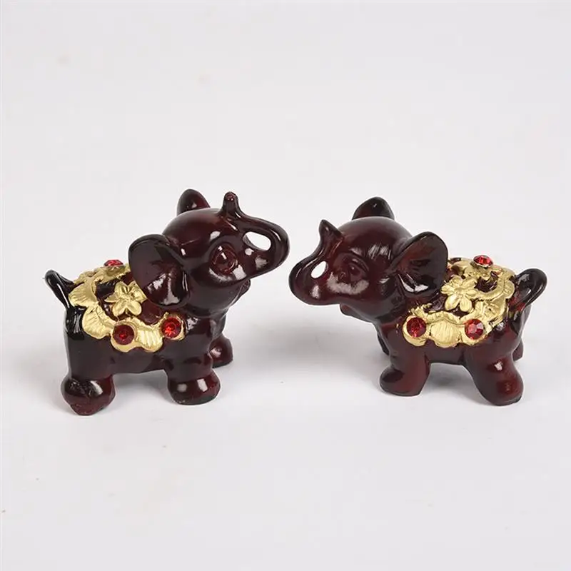 

Elephant Resin Ornament Lucky Wealth Elephant Crafts Ornaments for Home Office Desktop Decor Gift