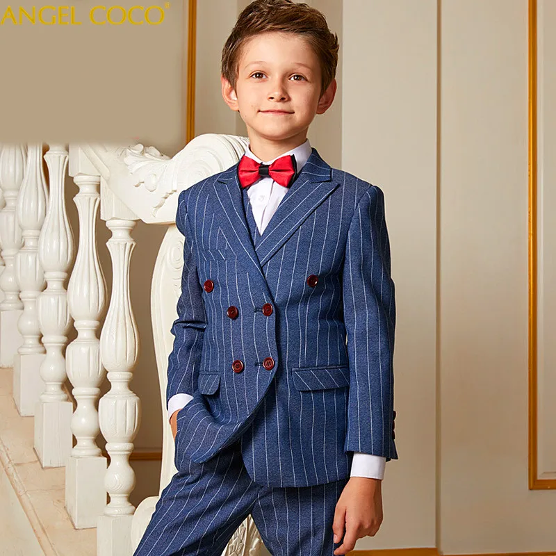 2022 Elegant Costume Kids Formal Tuxedo Boy Wedding Suits Dresses ...