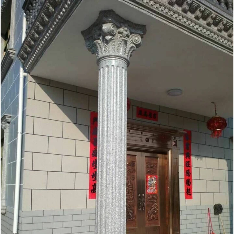 

16cm (6.3 in, Internal Diameter)ABS Multi Pattern Durable Round Concrete Roman Pillar Mold with Leaves &Plain Tops /Slots Body