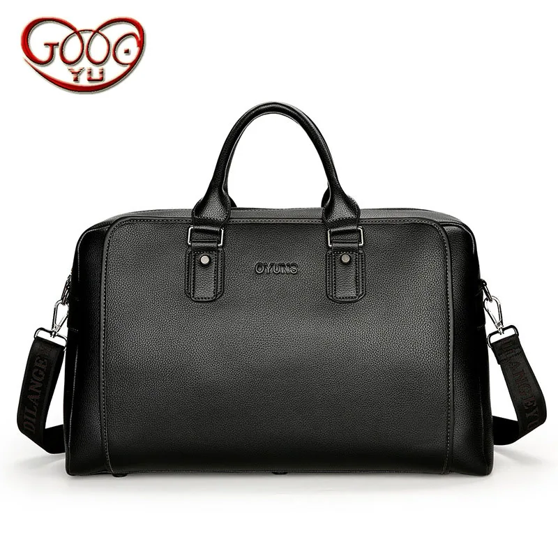 

Men's PU leather large-capacity portable business travel package short-distance travel waterproof, anti-theft zipper luggage