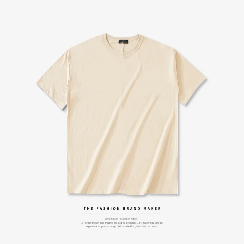 Мужская футболка большого размера из хлопка и льна, летняя трендовая Однотонная футболка с короткими рукавами, уличная футболка Kanye - Цвет: Хаки