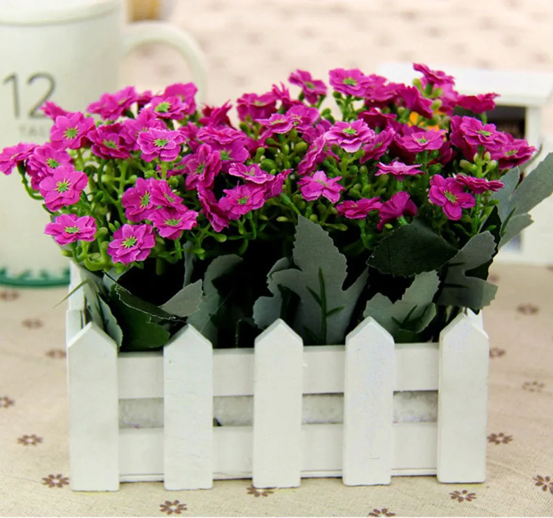 Flone Artificial Plants Silk Milan Bouquet Fake Flowers Orchid Wedding Flower Wall Garden Decoration Home Decoration Accessories (8)