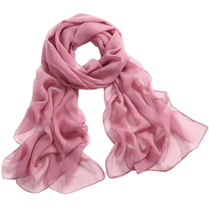 

Girls Women Long Soft Thin Wrap Lady solid Shawl Chiffon Scarf Beach Scarves