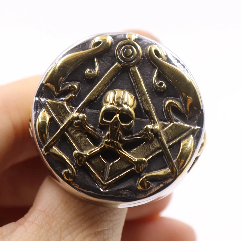 silver & gold masonic rings (8)