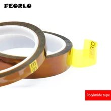 FEORLO 2 шт./лот 30 ярдов 0,05 мм толщина Янтарная монтажная плата 3 мм-10 мм Золотая лента полиимидная лента esd