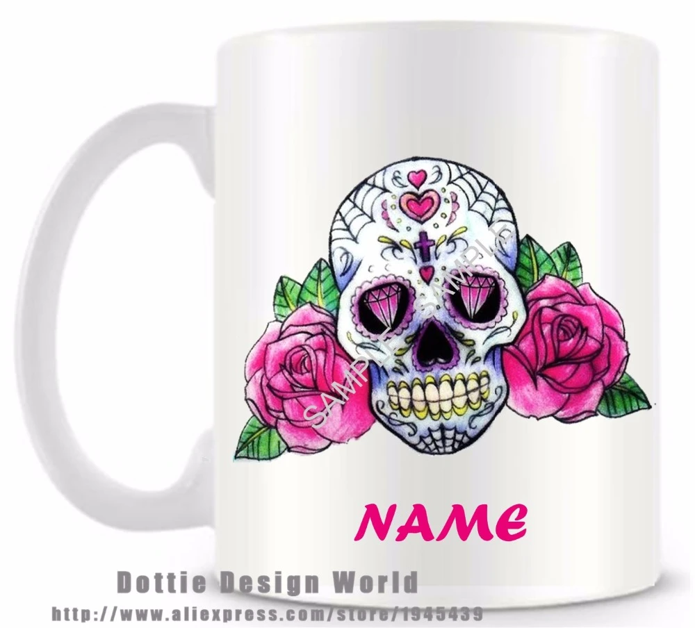 Tasse De The Et Cafe En Ceramique En Forme De Tete De Mort Style Mexicain Personnalise Blanc Nouveaute Amusante Tasse De Voyage Cadeaux D Anniversaire De Paques Aliexpress