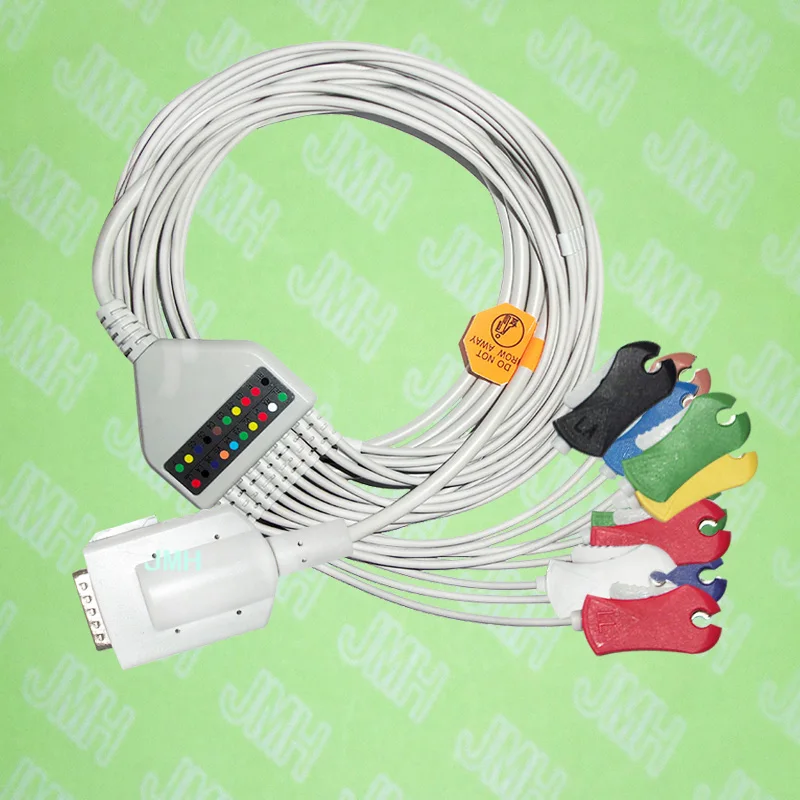 

USE FOR 15 PIN Burdick Eclipse and Atria series EKG Machine the One-piece 10 leads cable and Clip leadwires,IEC or AHA.