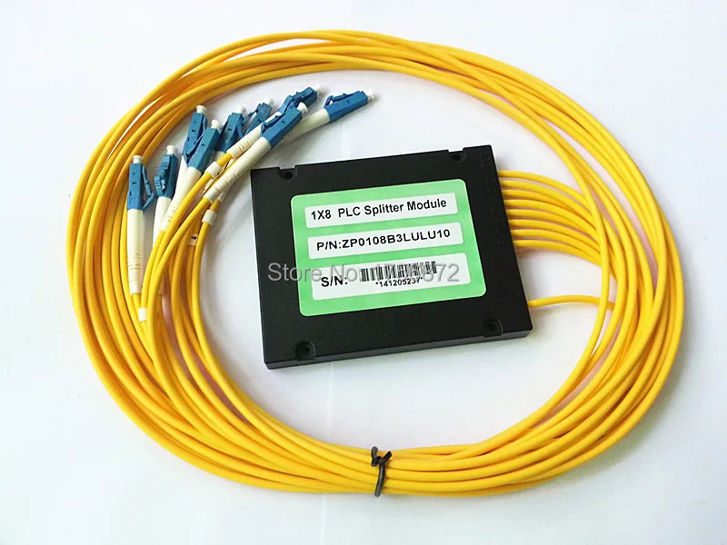 PLC fibra splitter con plastica ABS scatola pacchetto 2.0 mm FC/APC connettore 1x4 PLC fibra splitter con plastica ABS scatola pacchetto 2.0 mm FC/APC connettore 1x4