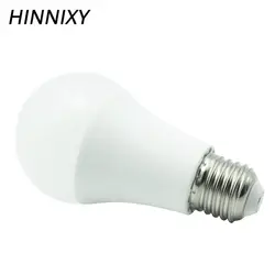 Hinnixy 5 шт./лот A60 E27 PC Алюминий светодиодный лампы 12 W 220 V супер яркий теплый природа холодный белый 3000 K 4000 K 6000 K для Гостиная