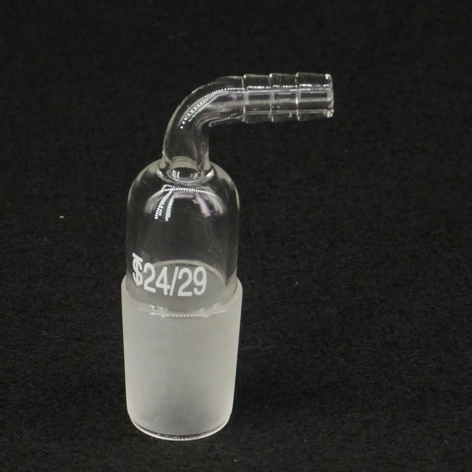 Lab Glass Adapter 24/29 Joint 90 Degree Bend Hose Inlet Connection Adapter Laboratory Glassware
