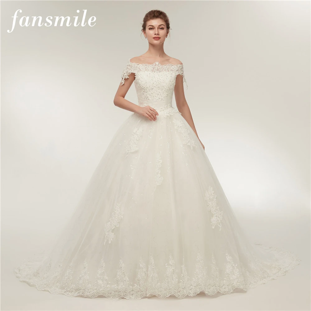 Fansmile Vestidos De Novia Witte Lange Trein Trouwjurken 2020 Maat Plus Size Bruids Baljurken FSM-108T Fansmile Vestidos De Novia Witte Lange Trein Trouwjurken 2020 Maat Plus Size Bruids Baljurken FSM-108T