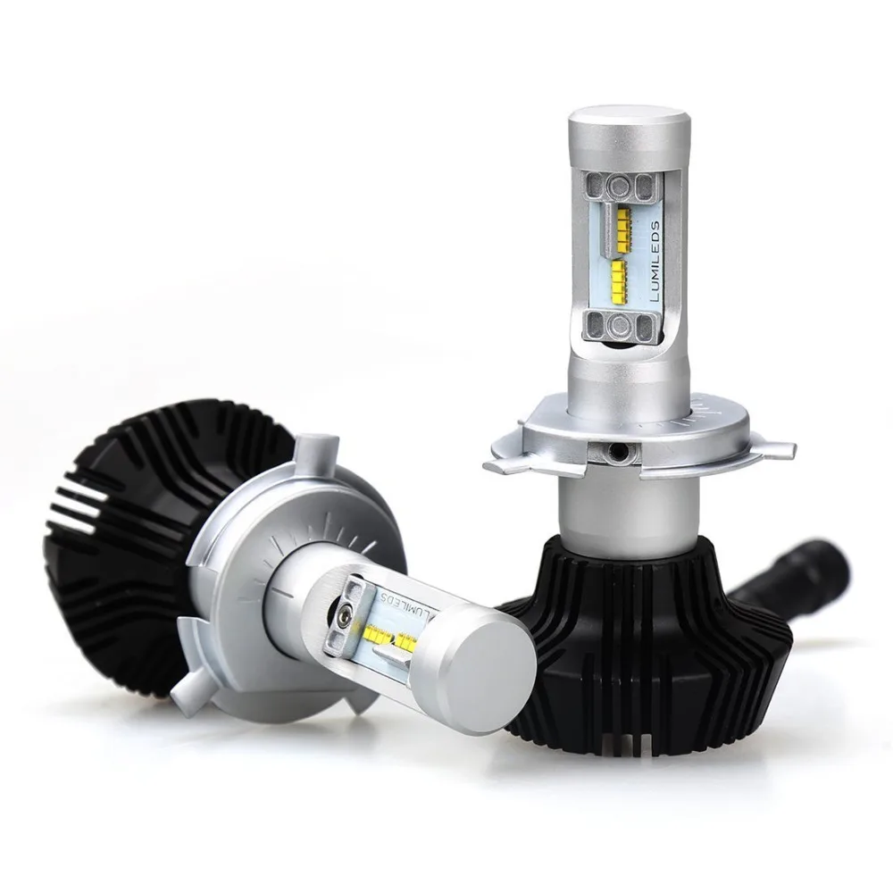 Pair H4 Motorcycle LED Hi-Lo Beam Headlight Head Light Lamp Bulb Kit ...