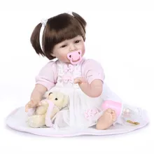 Handmade 22 Inch 55cm Silicone Reborn Baby Dolls Best Gift Safe Lifelike Simulation Baby Dolls Newborn For Kids Toys Brinquedos