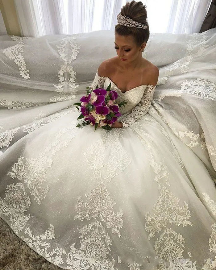 2019-long-sleeve-wedding-dresses-off-shoulder-lace-backless-ball-gown-long-train-beaded-applique-bridal-gowns-de-novia-customized (4)