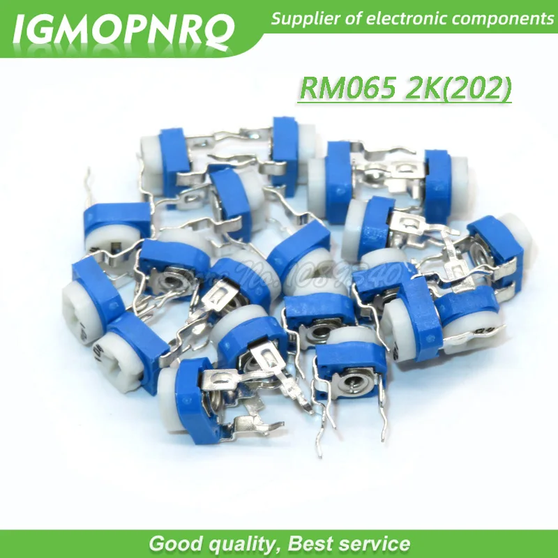 20 Pcs Trimmer Del Potenziometro Rm065 Rm-065 2 K Ohm 202 Dip Trimmer Resistori Resistori Regolabili Variabili Rm065-202 Igmopnrq