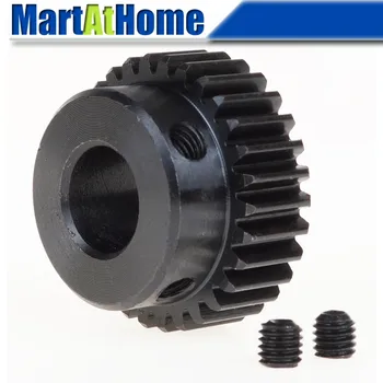 

3 PCS Spur Gear Rack Pinion 12-25 Teeth M1 Bore Dia. 4/5/6/6.35/7/8 mm Straight Teeth Positive 45# Steel with Boss