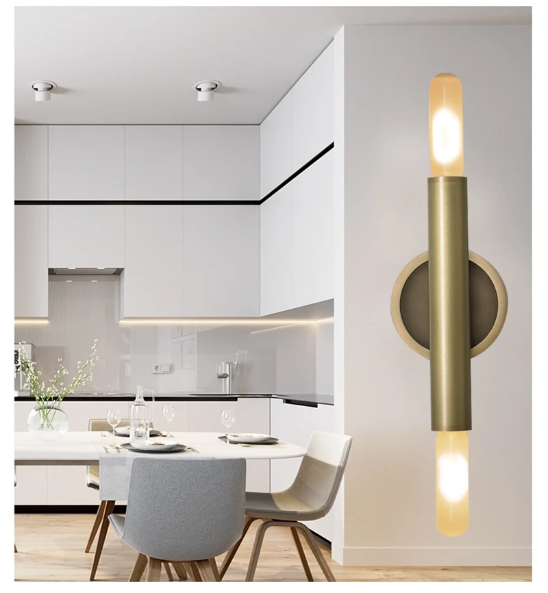 Pure Copper Modern Novelty Mirror Headlights Led Wall Lamp Living Room Bathroom Bedroom Wall Light Home Lighting Fixture (4)