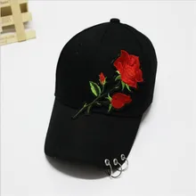 Модные женские бейсболки розового цвета с железным кольцом, женская кепка в стиле хип-хоп, женские модные летние кепки с регулировкой размера