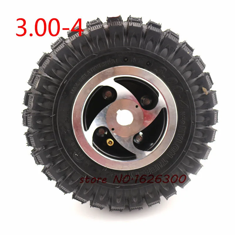 

High quality 3.00-4 Electric Scooter Front Wheel with tyre Alloy Rim hub and inner tube wheels Gas scooter bike motorcycle