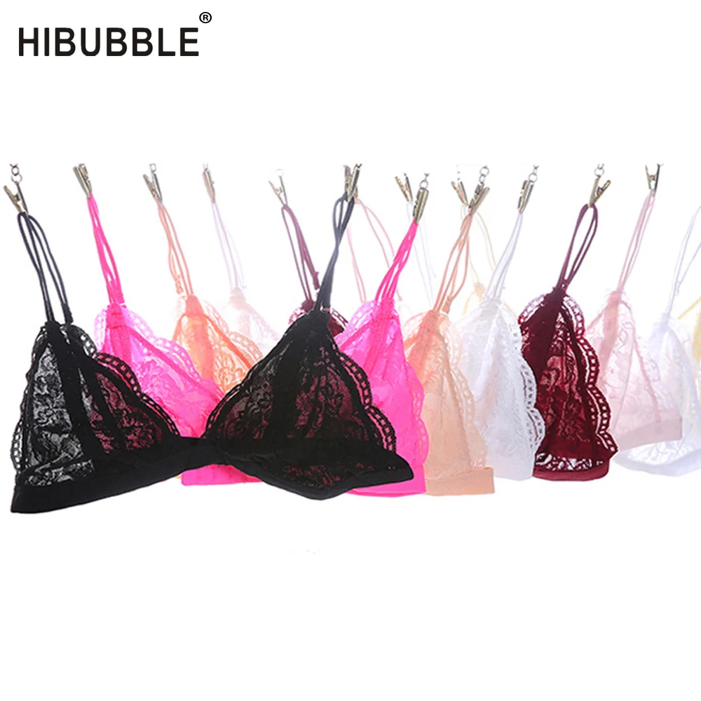 Bra Renda Seksi Tipis Nyaman Bra Tanpa Bantalan Kawat Bralette Bra Push 