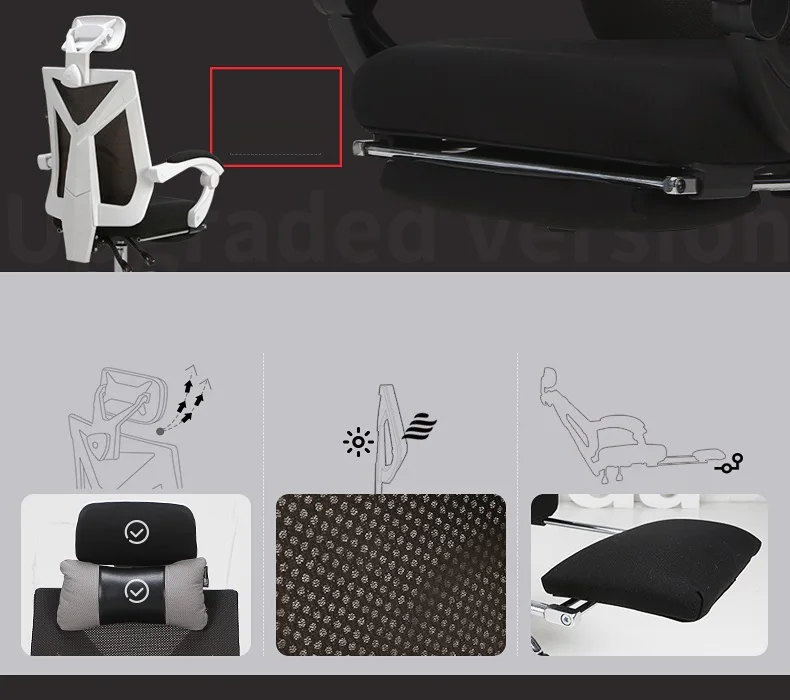Wb#3421 черно-белый тон компьютера домашней игровой поворотный эргономичный стул, офисное кресло игры