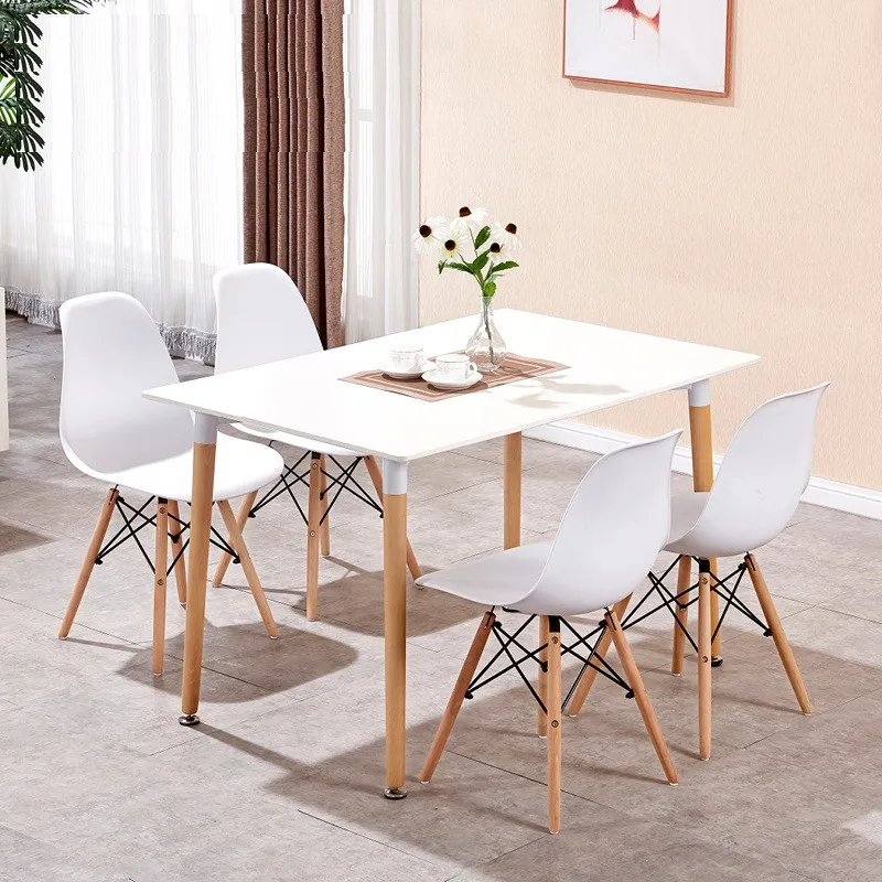 U-BEST деревянный обеденный стол в скандинавском стиле, современный простой обеденный стол и стулья из твердой древесины