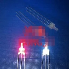 30/100 шт двухцветная Кольцевая вспышка 2 мм красный/белый 3 привести рассеянный светодиодный Диод общий анод/анод